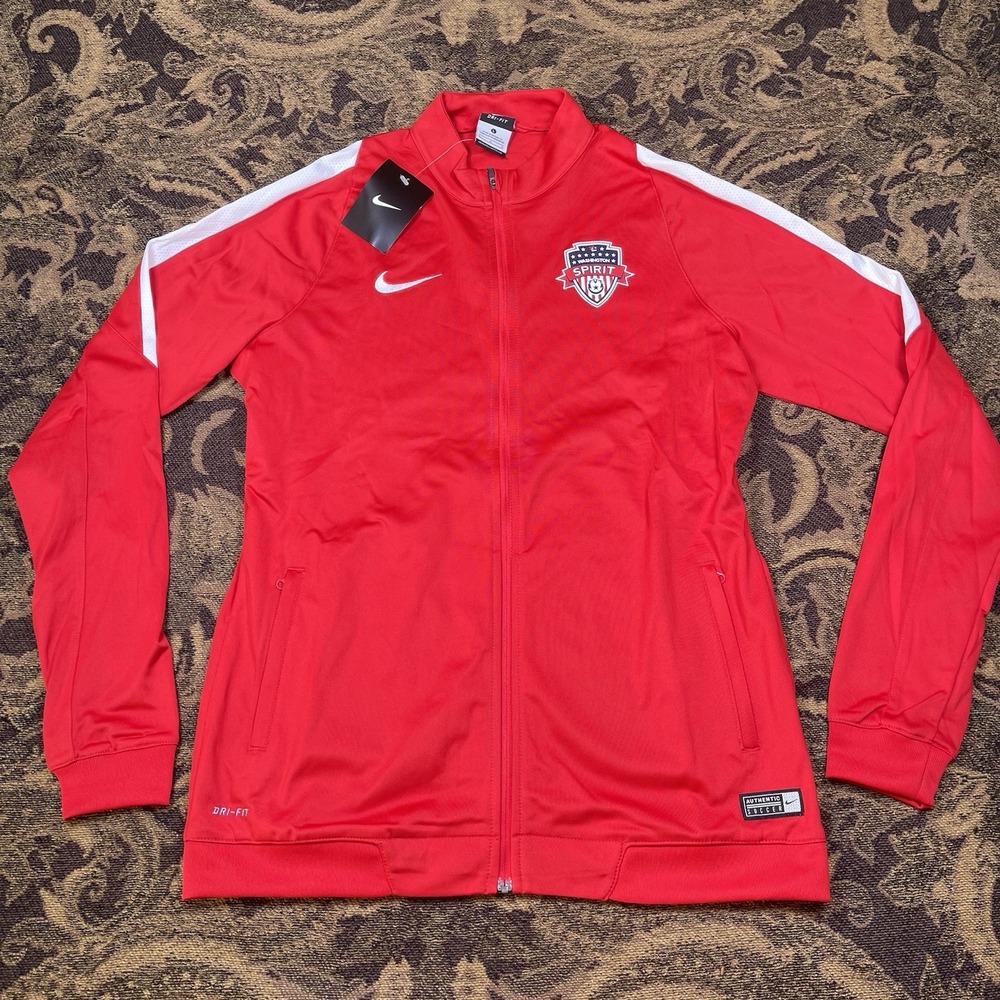 Nike Washington Spirit Soccer NSWL Red Zip Up Jacket Womens Size Large New